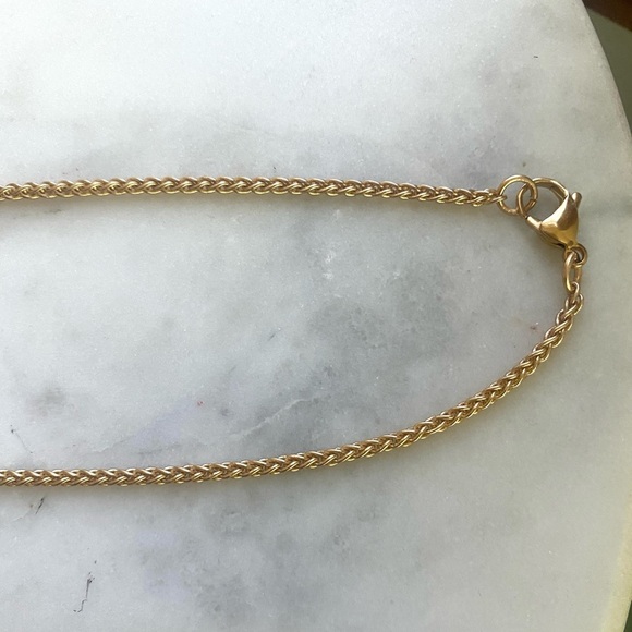 Matte Gold Double Chain Necklace - Picture 3 of 8